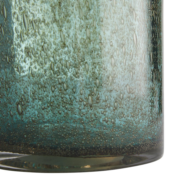 Set of 3 Multicolor Seeded Glass Accent Tables