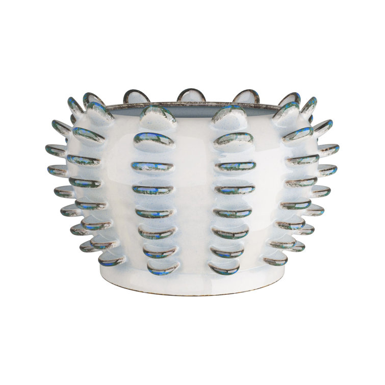 Reactive Blue Porcelain Decorative Table Vase