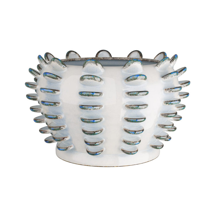 Reactive Blue Porcelain Decorative Table Vase