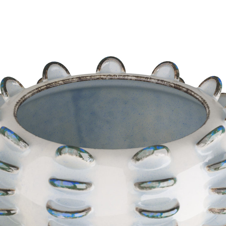 Reactive Blue Porcelain Decorative Table Vase