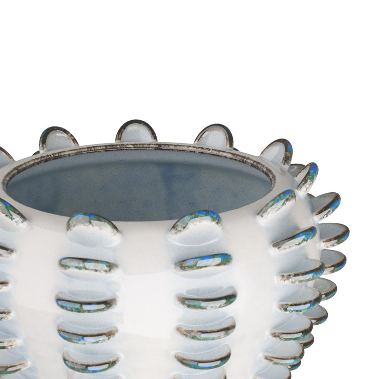 Reactive Blue Porcelain Decorative Table Vase