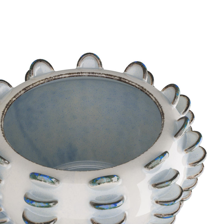 Reactive Blue Porcelain Decorative Table Vase