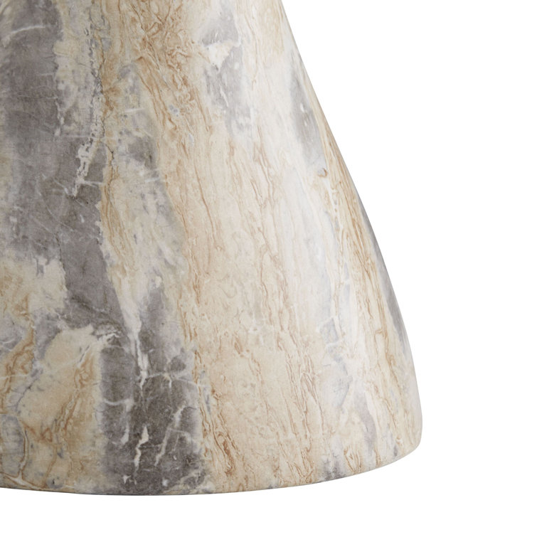 Serafina Round Faux Marble Small Side Table in Multicolor