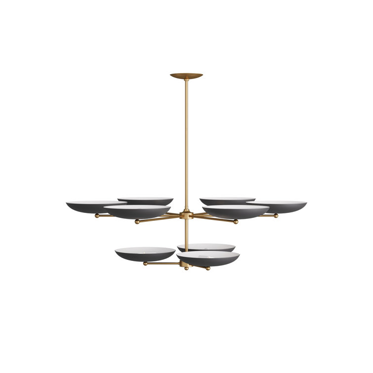 Griffith Bronze and Brass Two Tiered Outdoor Chandelier