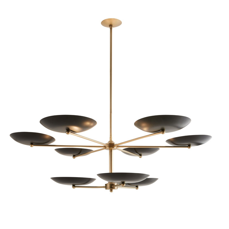 Griffith Bronze and Brass Two Tiered Outdoor Chandelier