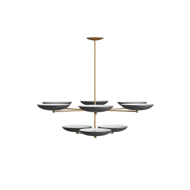 Griffith Bronze and Brass Two Tiered Outdoor Chandelier