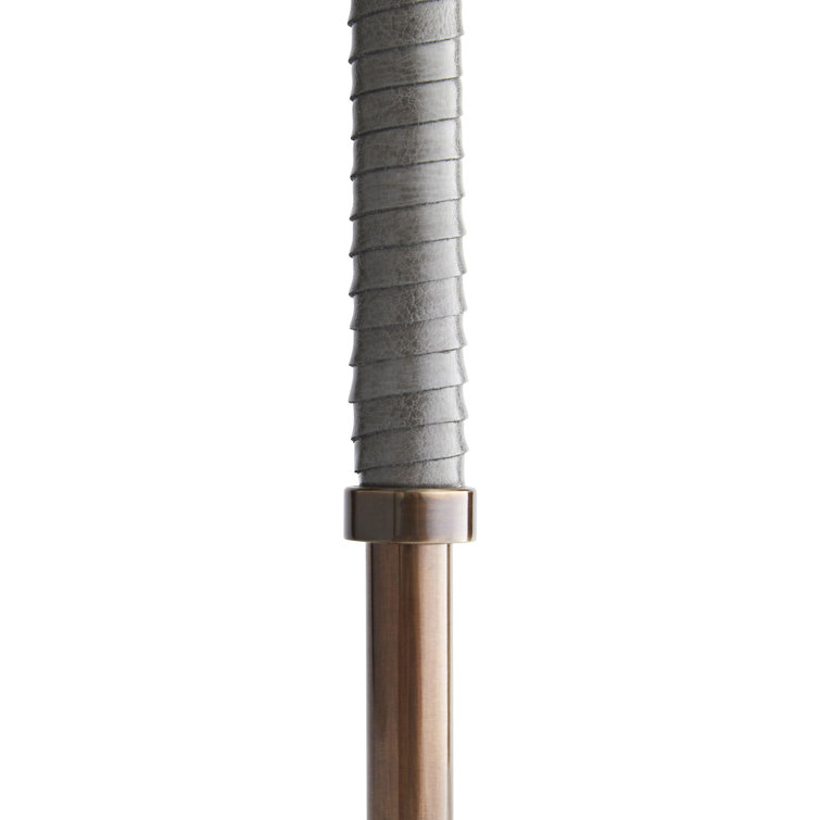 Aaron Black and Brass Arc Table Lamp with Marble Base