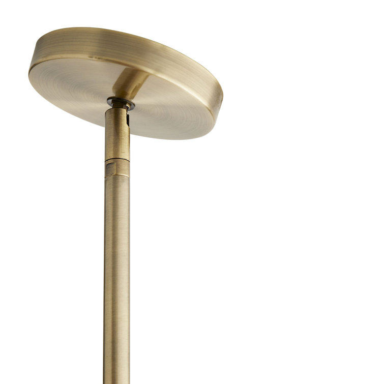 Ashburn 31'' Antique Brass and Glass Island Pendant Light
