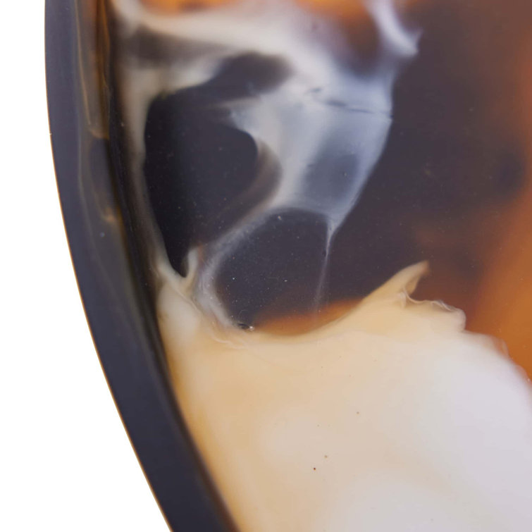 Espresso and White Resin Pedestal Centerpiece with Stand