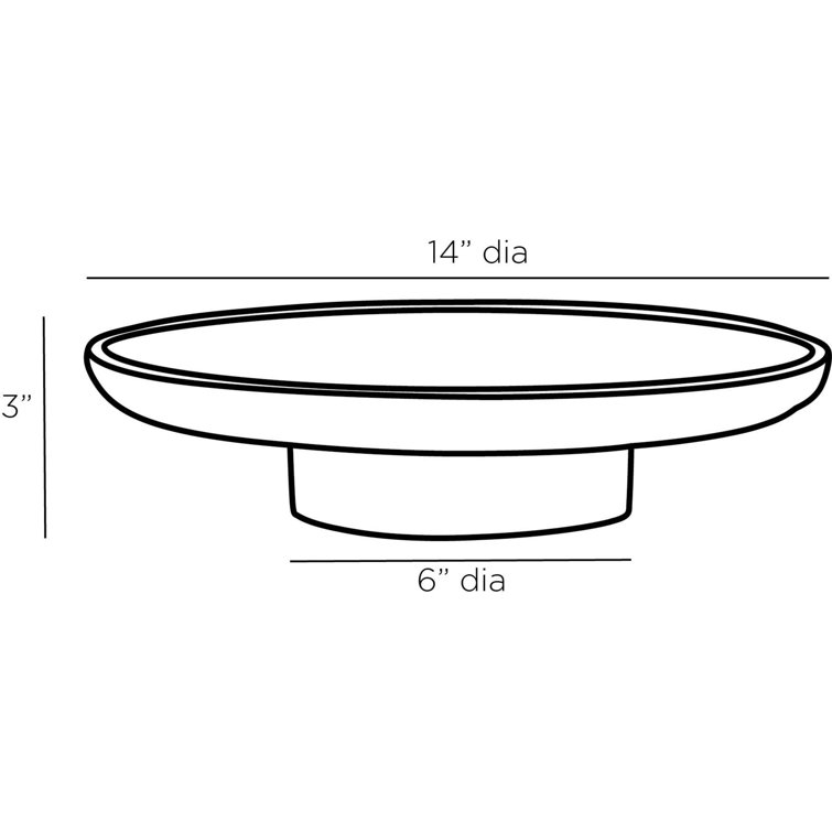 Espresso and White Resin Pedestal Centerpiece with Stand