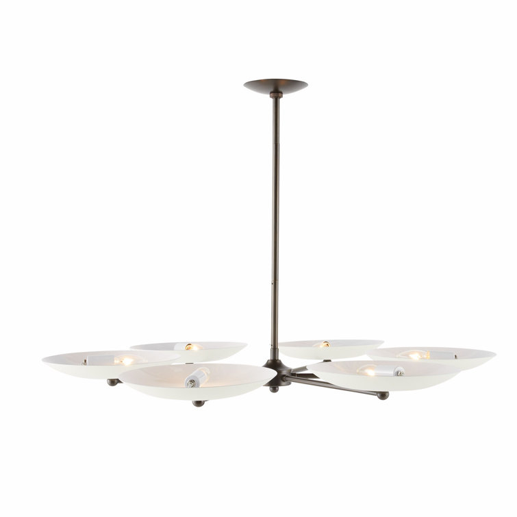 Griffith English Bronze and Bone Steel Chandelier
