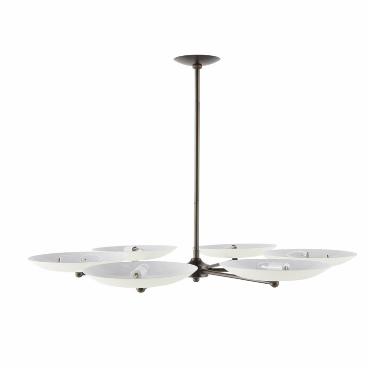 Griffith English Bronze and Bone Steel Chandelier
