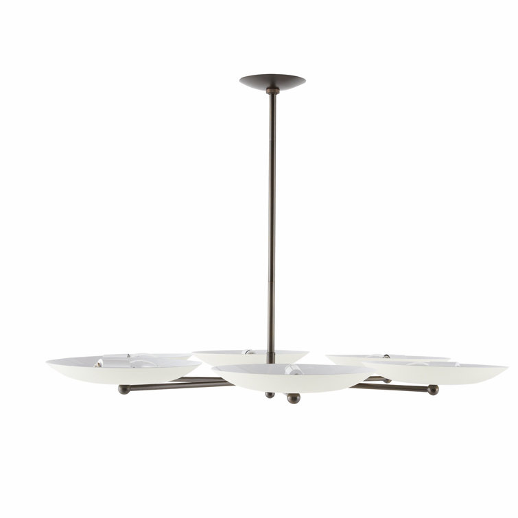 Griffith English Bronze and Bone Steel Chandelier
