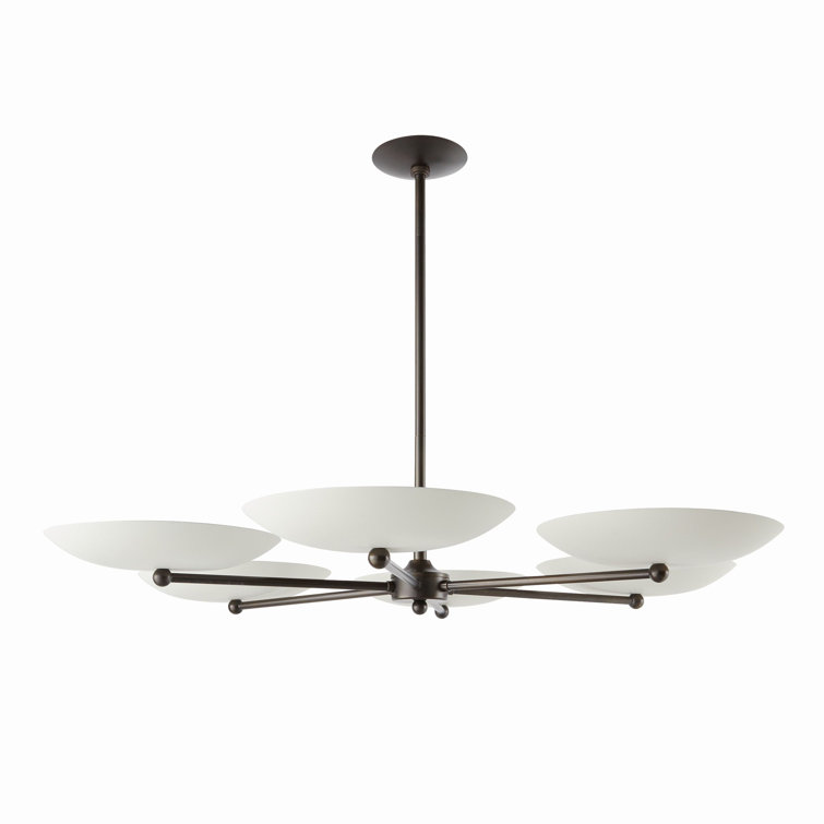 Griffith English Bronze and Bone Steel Chandelier