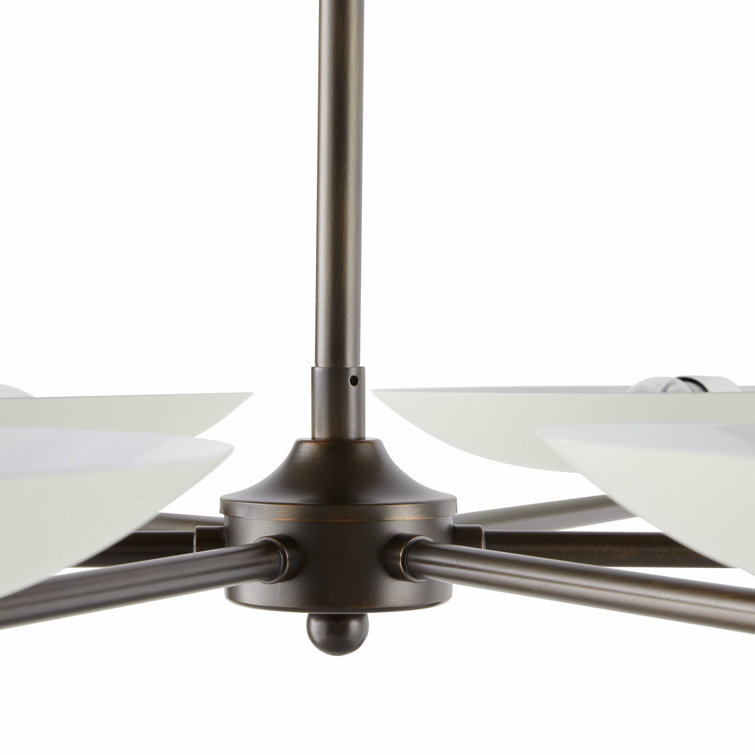 Griffith English Bronze and Bone Steel Chandelier