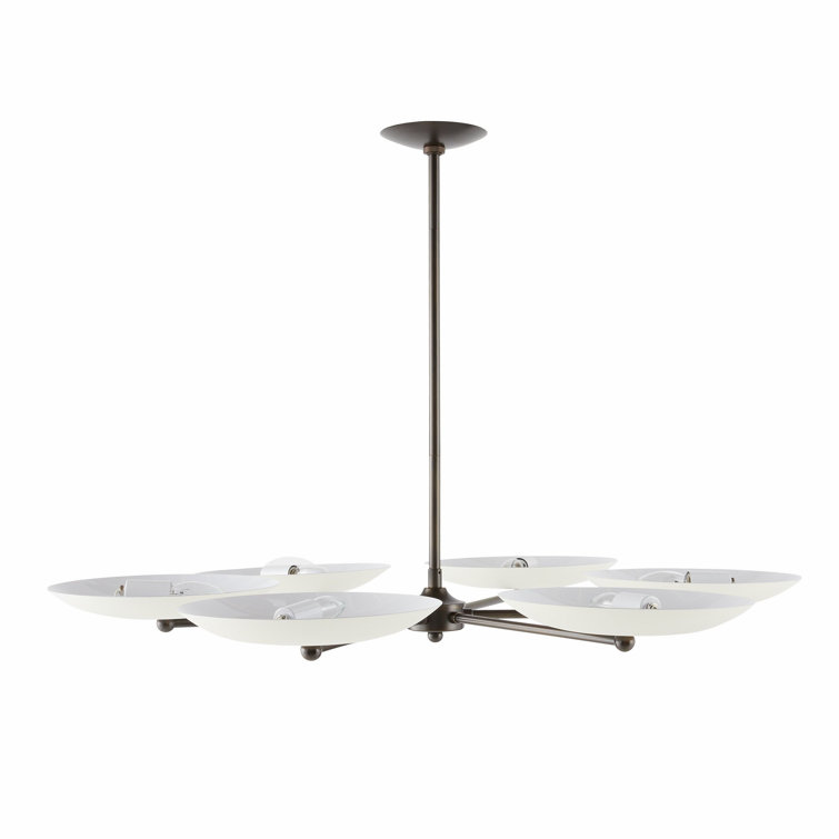 Griffith English Bronze and Bone Steel Chandelier