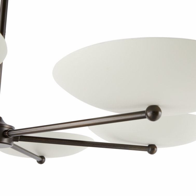 Griffith English Bronze and Bone Steel Chandelier