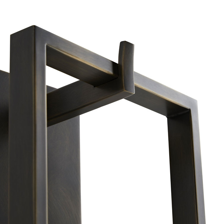 Aged Bronze 23" Steel and Glass Sconce