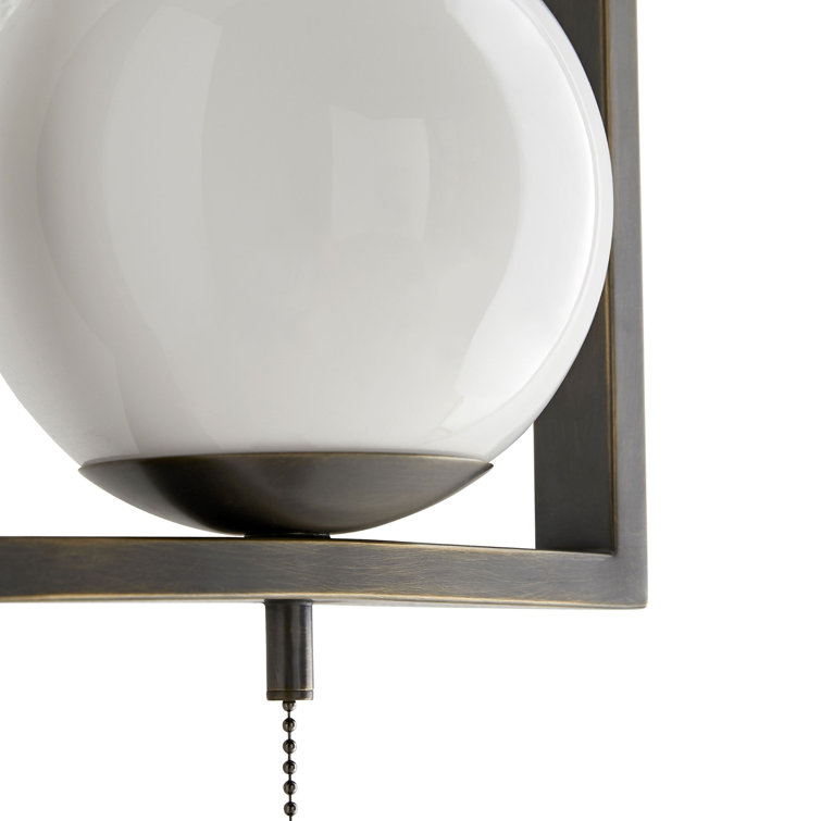 Aged Bronze 23" Steel and Glass Sconce