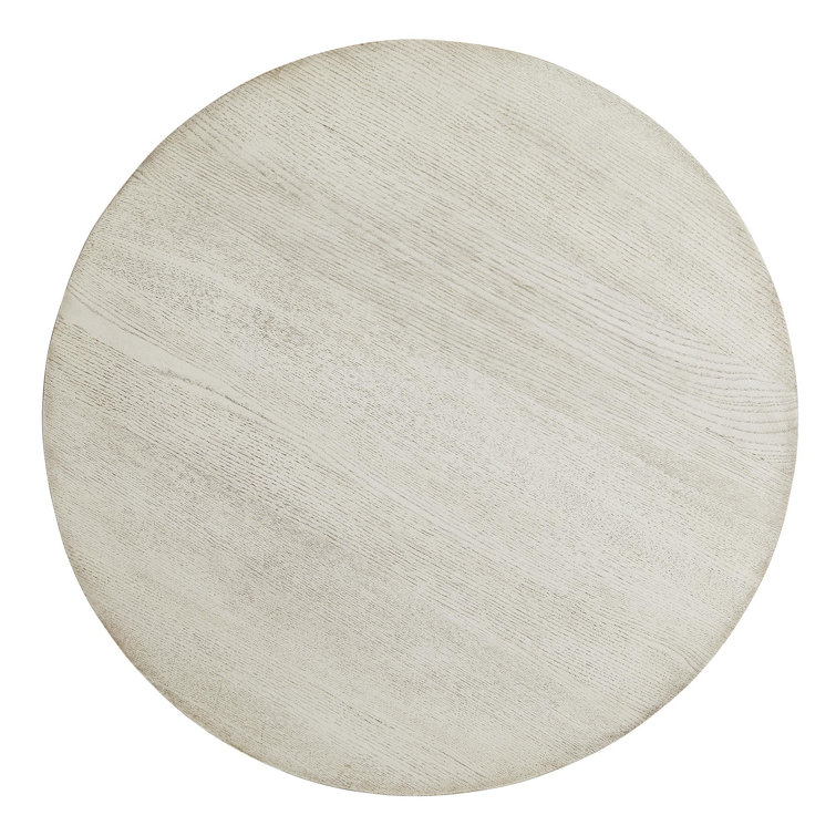 Kamile Smoke Gray Oak and Iron Round Bar Table
