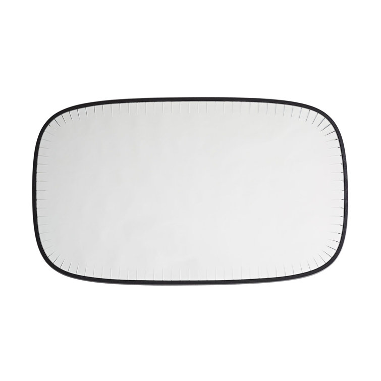 Black Rectangular Wood Frame Wall Mirror