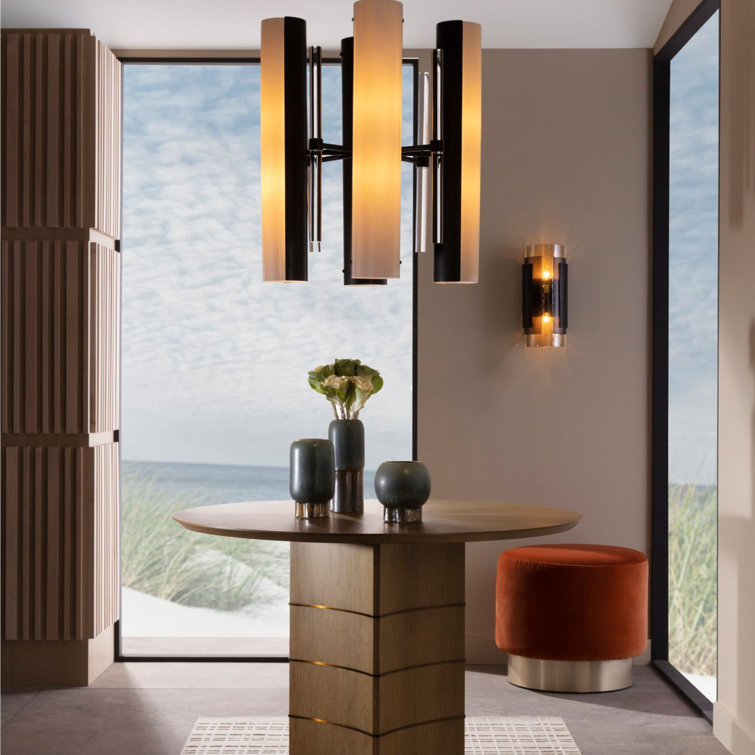 Bronze and Smoke Glass Direct Wired Sconce