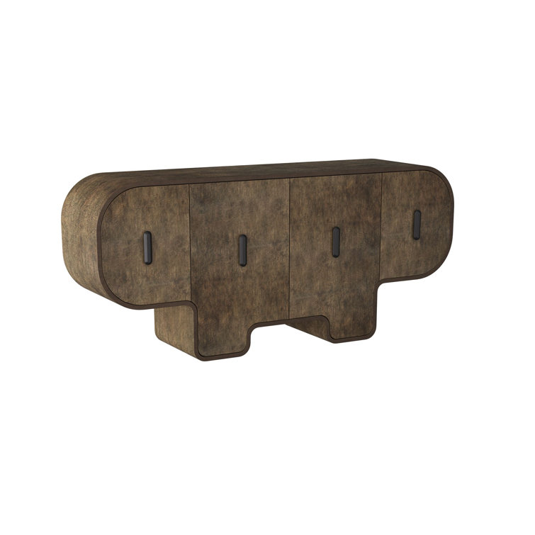 Bruno 72" Bronze Tortoise Burl Oak Credenza