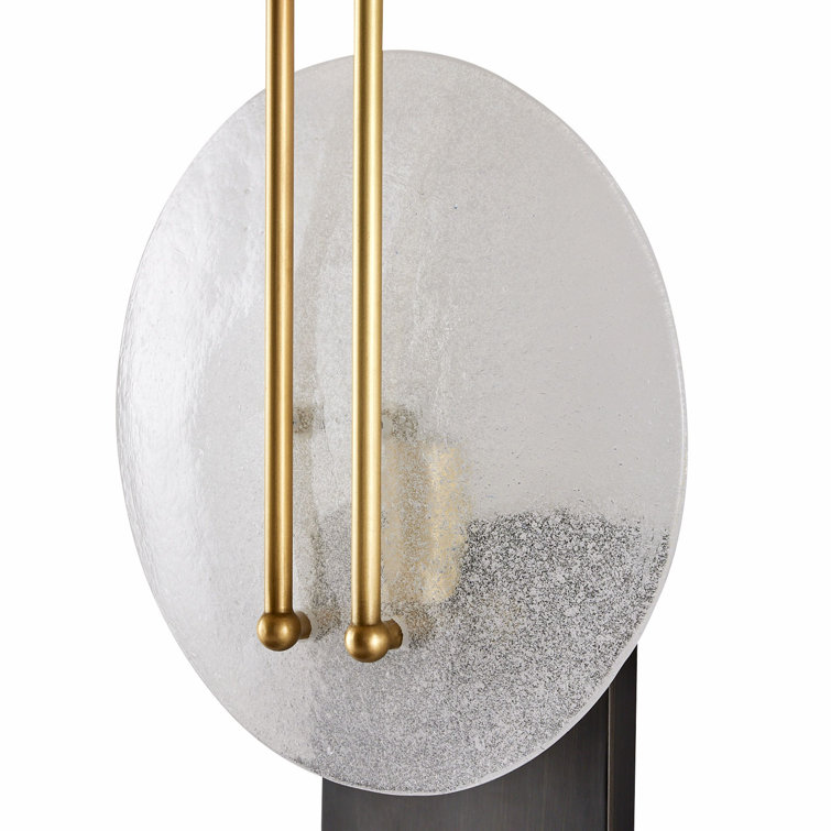 23" Black and Brass Direct Wired Electric Sconce