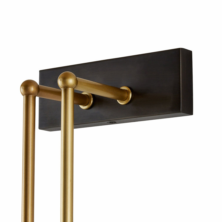 23" Black and Brass Direct Wired Electric Sconce