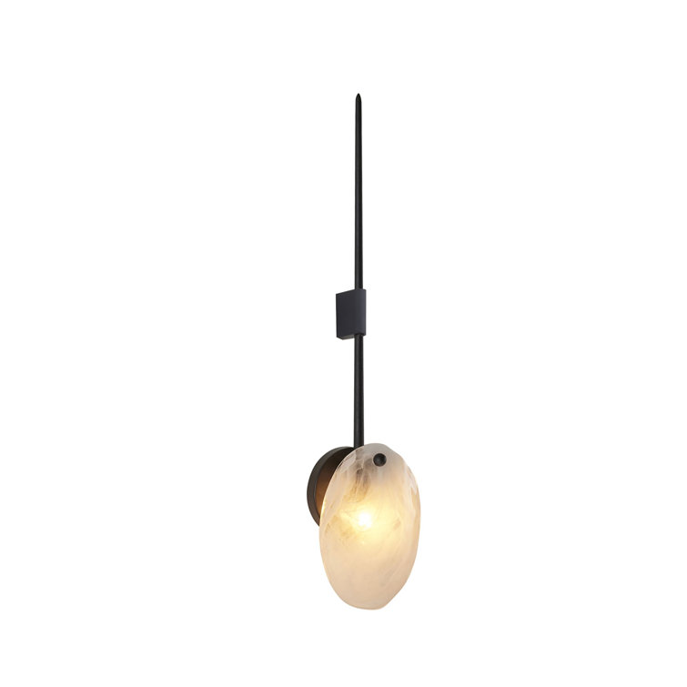 Elijah White Iron Direct Wired Wall Sconce