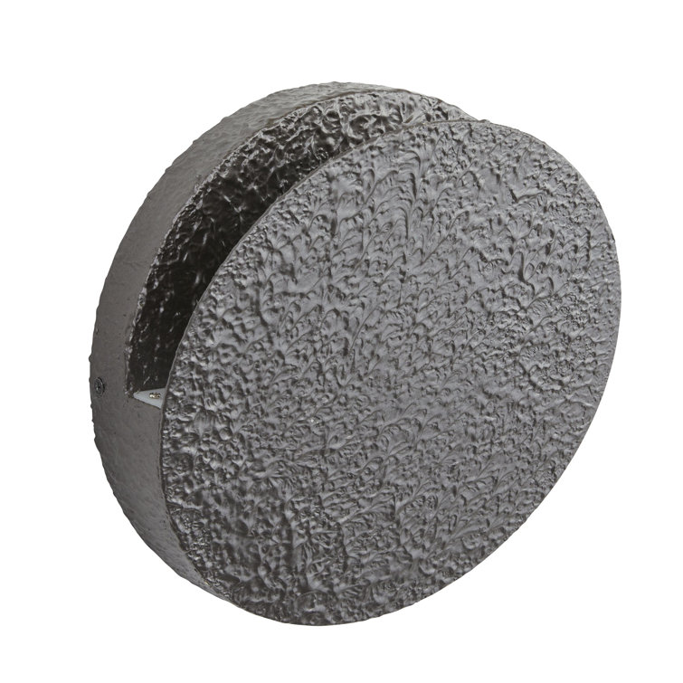 Aged Iron Round Minimalist Outdoor Sconce