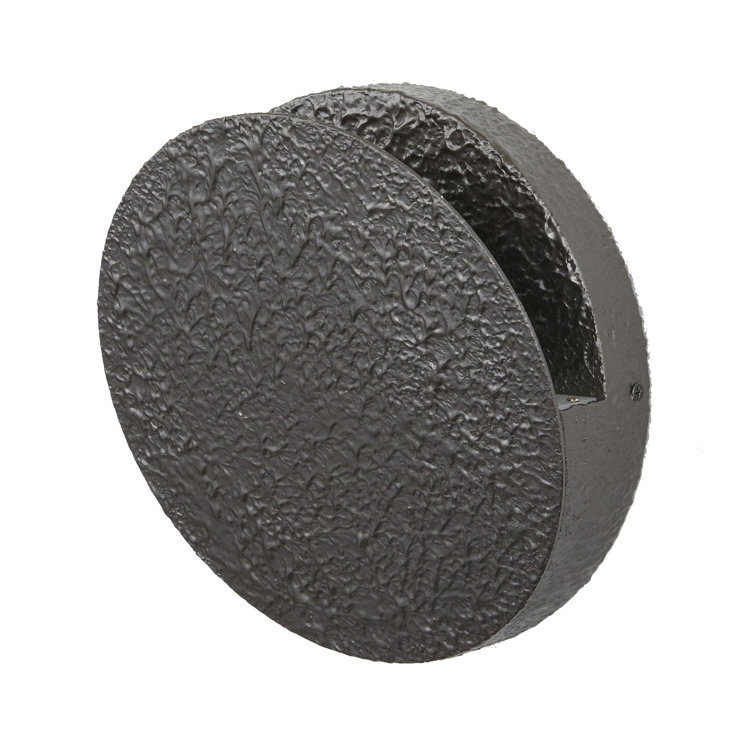 Aged Iron Round Minimalist Outdoor Sconce