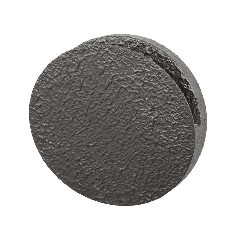 Aged Iron Round Minimalist Outdoor Sconce