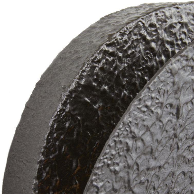 Aged Iron Round Minimalist Outdoor Sconce