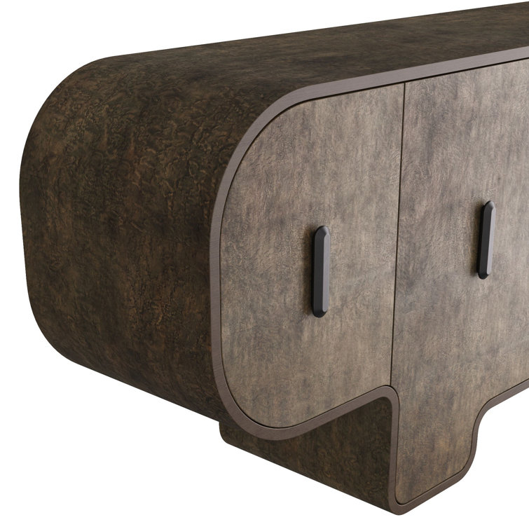 Bruno 72" Bronze Tortoise Burl Oak Credenza