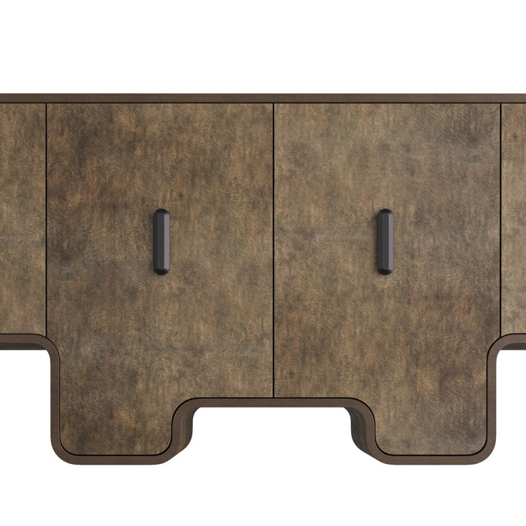 Bruno 72" Bronze Tortoise Burl Oak Credenza