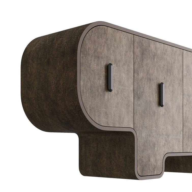 Bruno 72" Bronze Tortoise Burl Oak Credenza