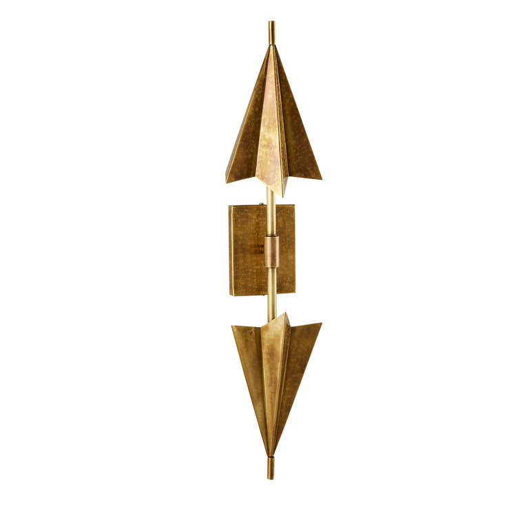 Antique Brass and Bronze Double Arrow Wall Sconce