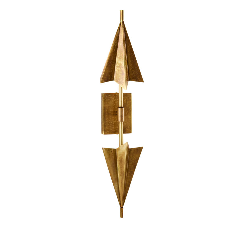 Antique Brass and Bronze Double Arrow Wall Sconce