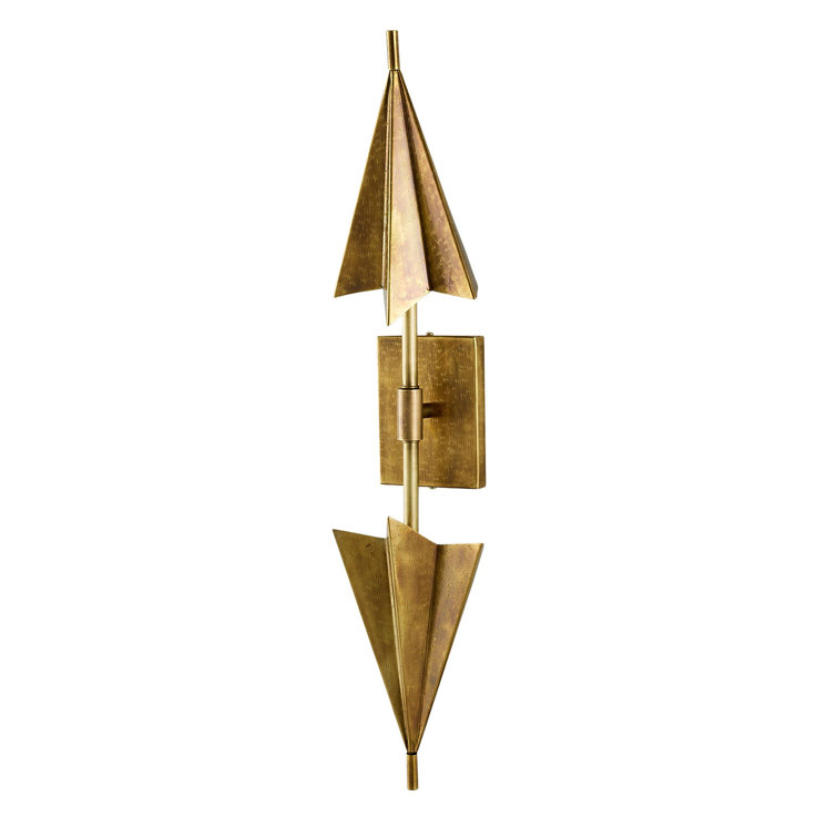 Antique Brass and Bronze Double Arrow Wall Sconce