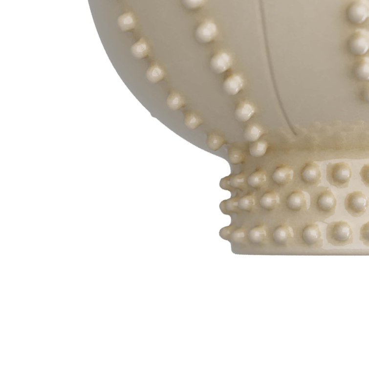 Ivory Ceramic Bouquet Table Vase with Dotted Tendrils