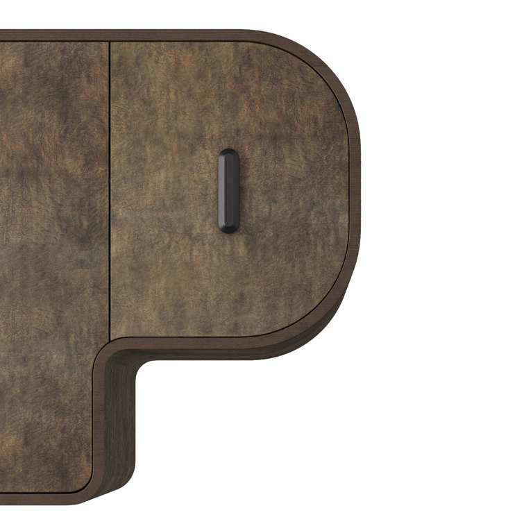 Bruno 72" Bronze Tortoise Burl Oak Credenza