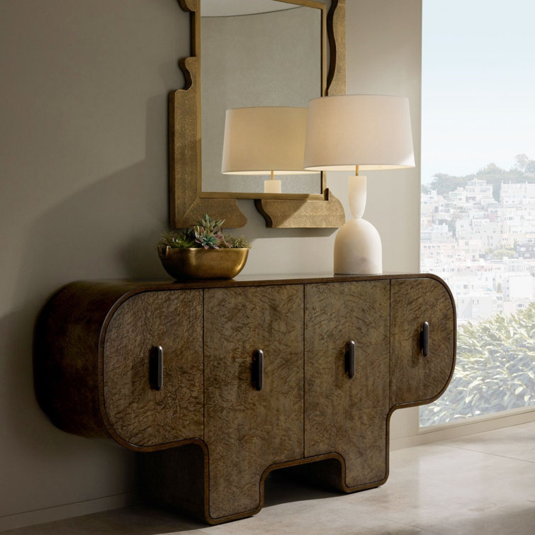 Bruno 72" Bronze Tortoise Burl Oak Credenza