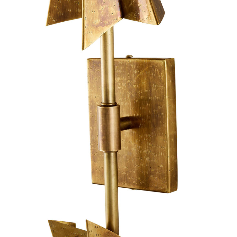 Antique Brass and Bronze Double Arrow Wall Sconce