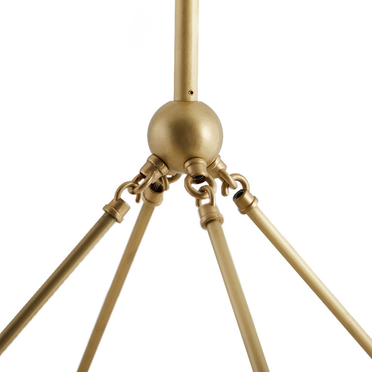 Antique Brass Minimalist Ring Frame LED Chandelier