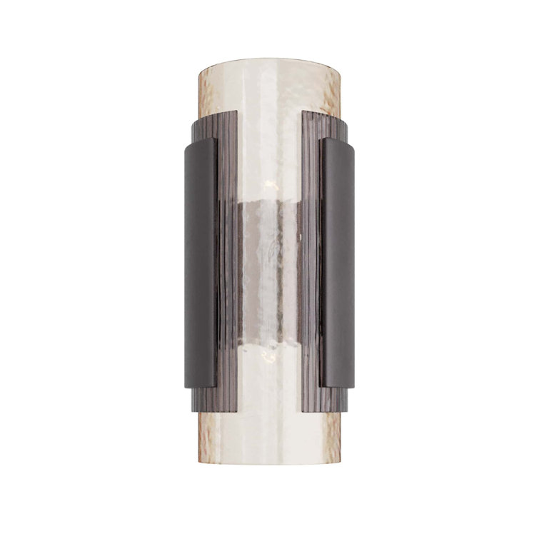 Bronze and Smoke Glass Direct Wired Sconce