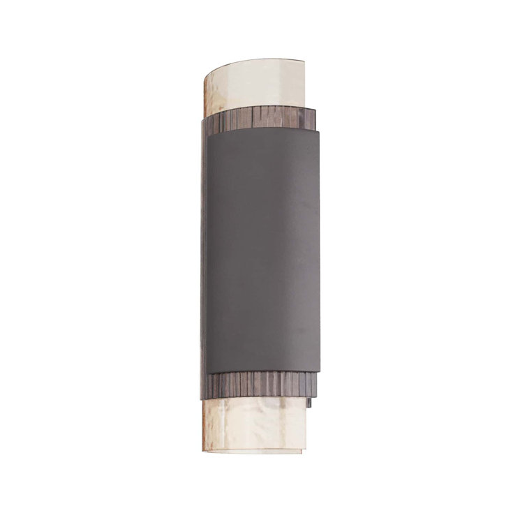Bronze and Smoke Glass Direct Wired Sconce