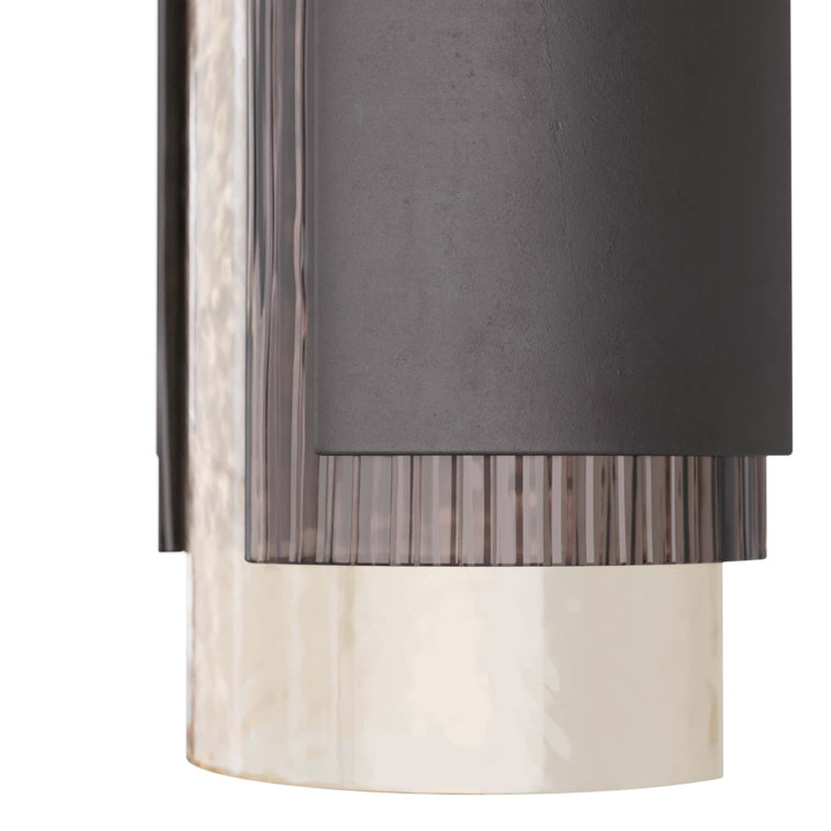 Bronze and Smoke Glass Direct Wired Sconce