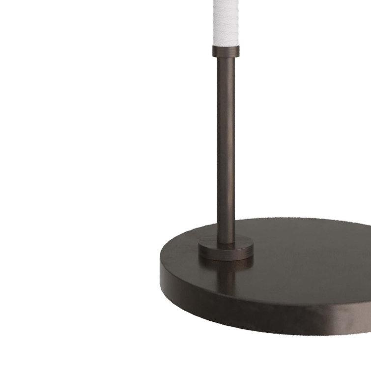 Adjustable Bronze Floor Lamp with Opal Glass Shade