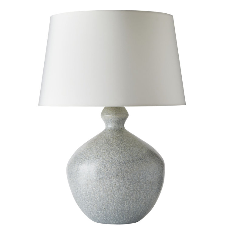Icy Morn Ceramic Table Lamp with Off-White Shade